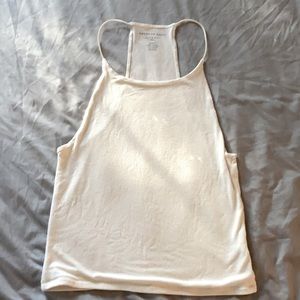 American eagle ribbed off white tank top